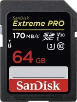SanDisk Extreme Pro SDXC - Geheugenkaart - 64GB - V30 U3 UHS-I - 170MB/s