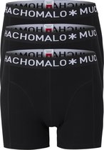 Muchachomalo boxershorts (3-pack) - heren boxers normale lengte - zwart - Maat: M