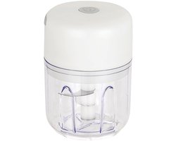 Elektrische Hakker - Keukenmachine Mini - Snel Ingrediënten Snijden - Draadloos Oplaadbaar - Compact Formaat - Wit