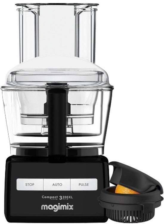 Magimix - Foodprocessor - CS 3200 XL - Zwart - Citruspers - 30 jaar motorgarantie