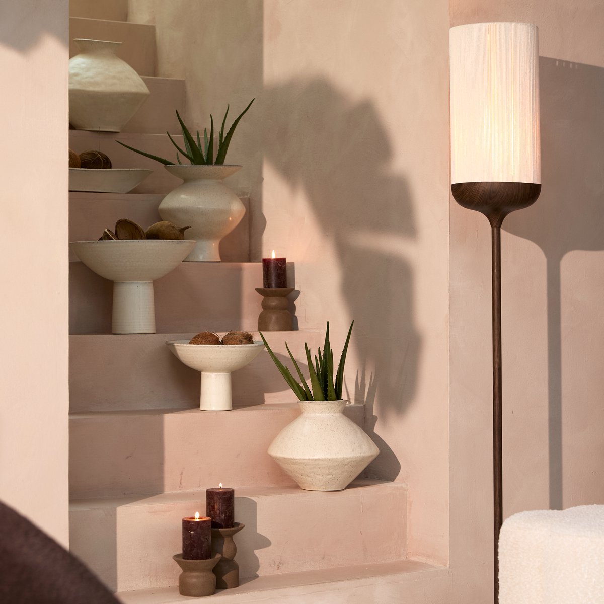 Light & Living Vaas BEATO - Ø30x23cm - Wit