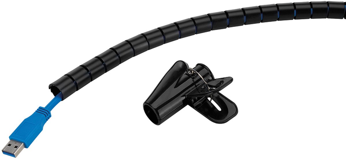 Neomounts ADS06-140BL Kabelspiraal - voor 1-3 kabels - 15 mm - universeel - zwart