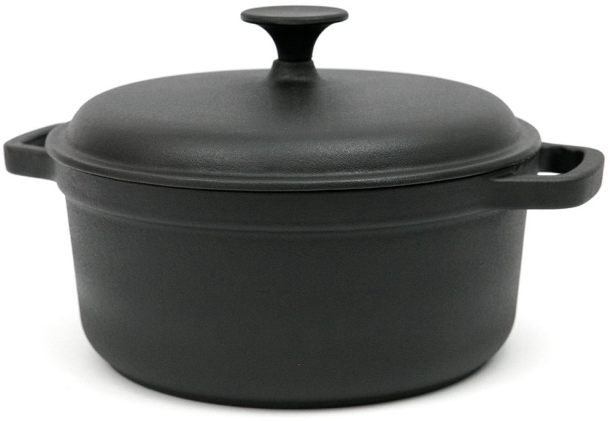 Gietijzeren Stoofpan met Deksel Zwart 1.75L