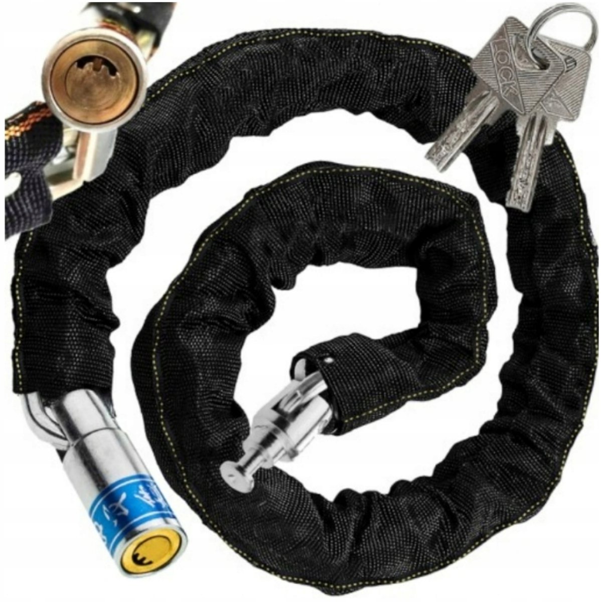 Fietsketting - Beveiliging met 2 sleutels, 80cm, gehard staal