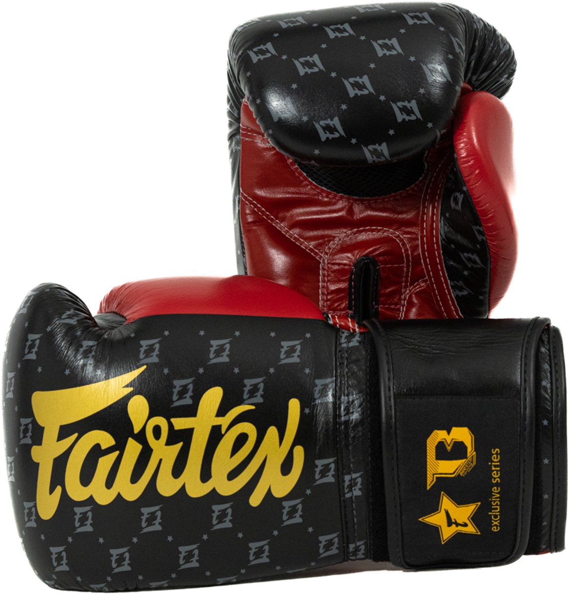 Fairtex x Booster FXB BG Star Black/Wine Red - Leren bokshandschoenen - 14 oz
