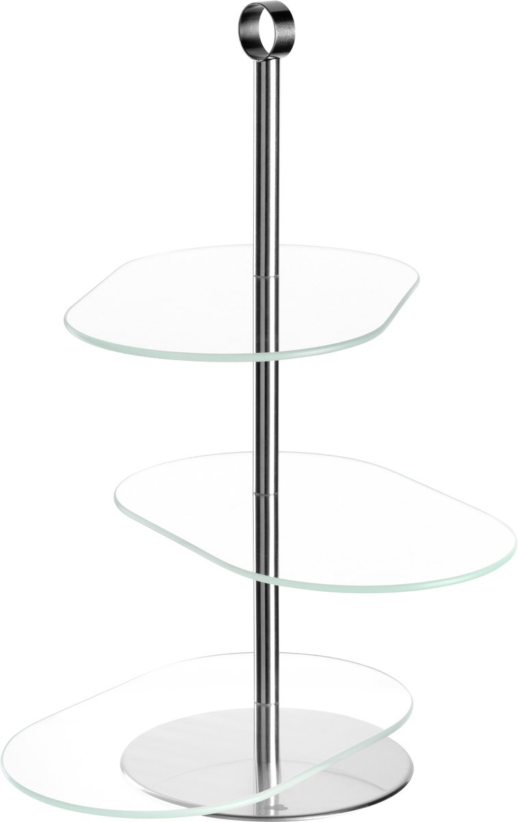 Leonardo CENA Etagère asymmetrisch zilver