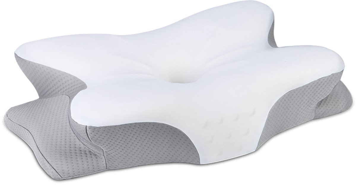 sojupcal 15 stuks - Butterfly Neck - Memory Foam Cervical Pillow - Hoofdkussen - hoofdkussen nekklachten - Ergonomic Sleeping Pillow - Breathable Bed Pillow - Cervical Spondylosis Care Pillow - Memory Foam - Gray