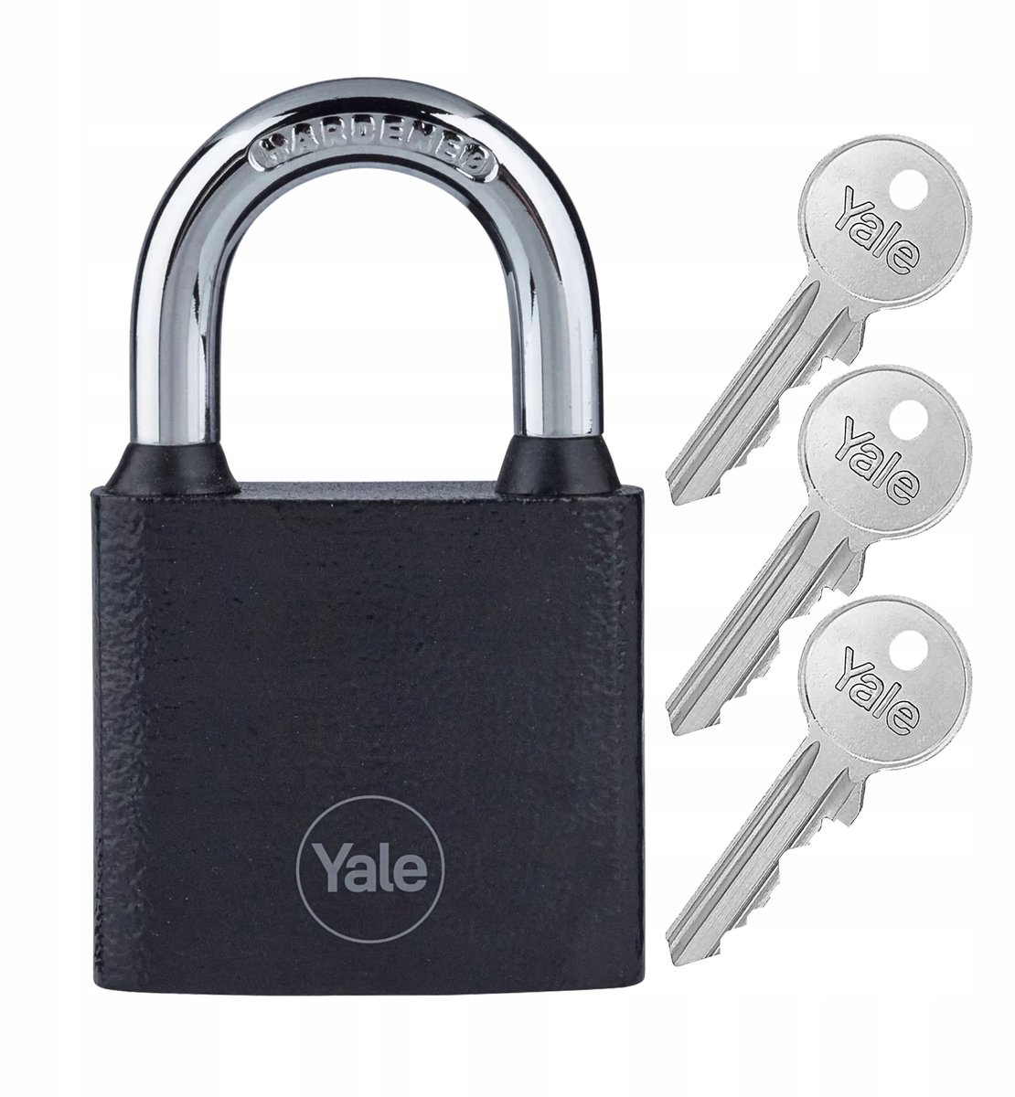 Yale Y111B/50/125/1/B Gietijzeren Hangslot Zwart