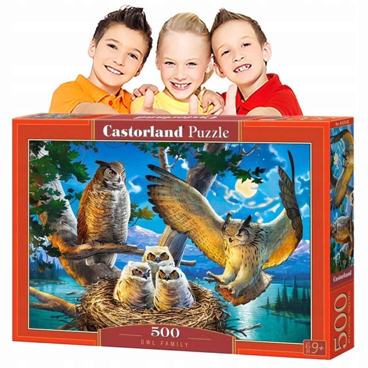 Castorland Puzzel 500 stukjes Uilenfamilie - Mooie Illustraties