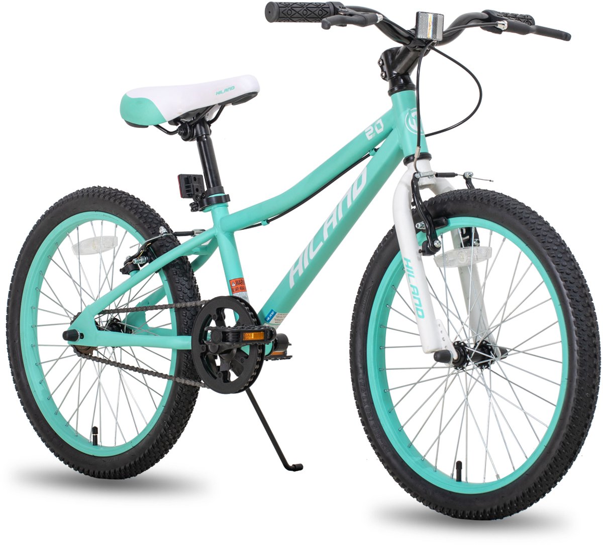 Hiland Climber Tiener Forensen Stadsfiets - 20 inch - Single Speed - V-Brake - Groen - Geschikt voor buitenactiviteiten in de lente