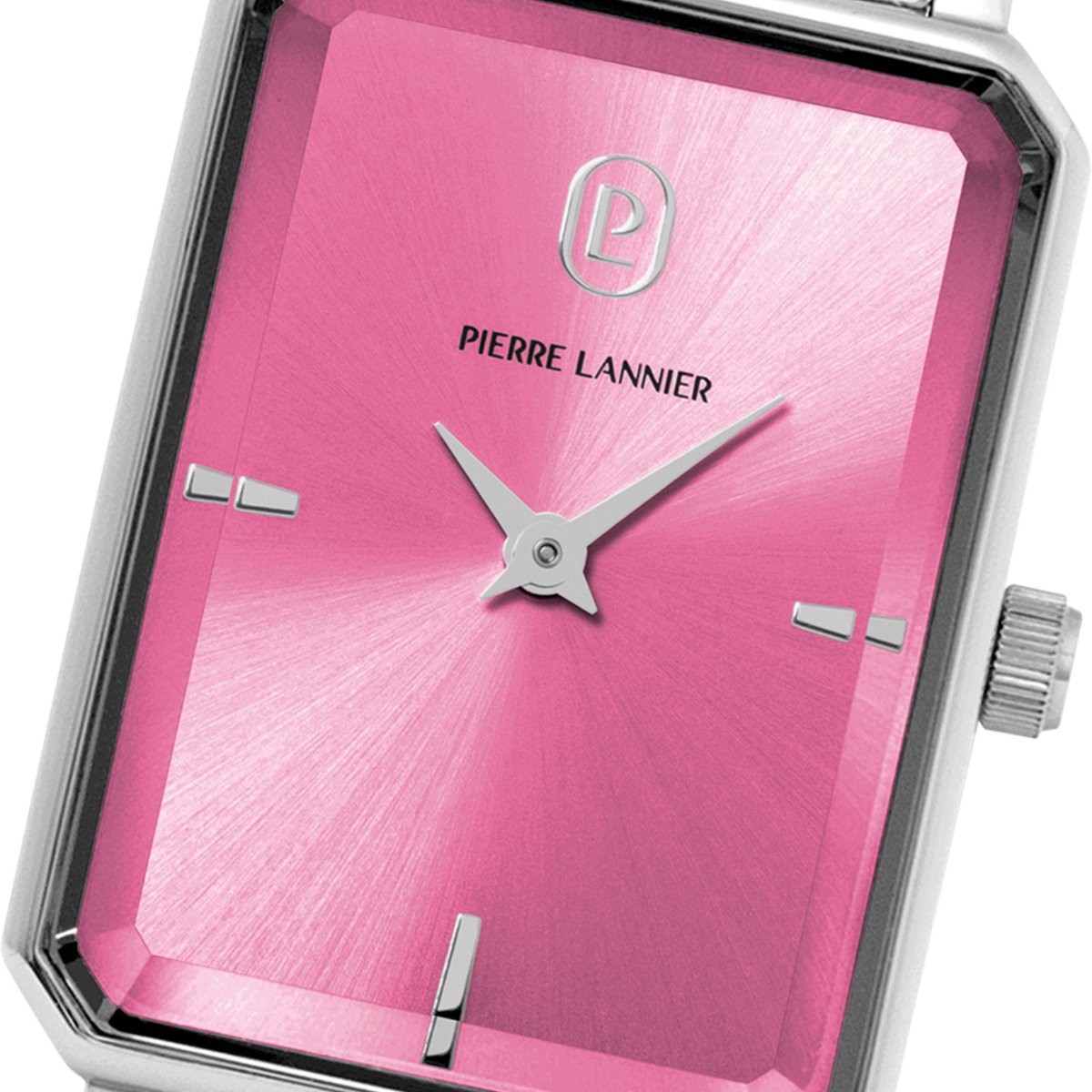 ARIANE Silver Ladies Watch Pink Dial Silver Steel Strap 12 MM