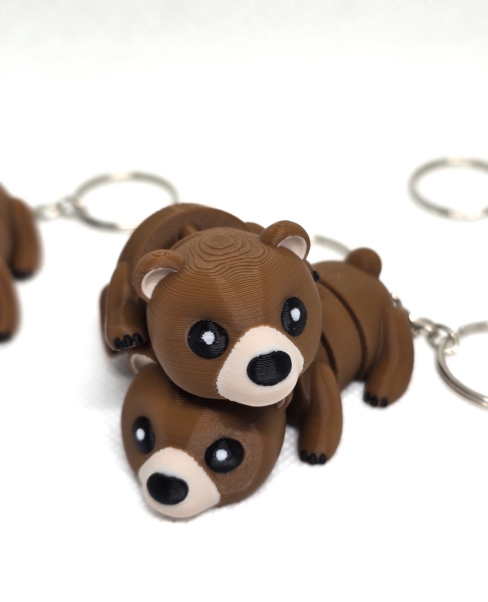 Beer Sleutelhanger Flexibel - Cosmetalic - 3D sleutelhanger - Schattige tashanger - Teddybeer - Teddy sleutelhanger - Kawaii bagcharm - tashanger