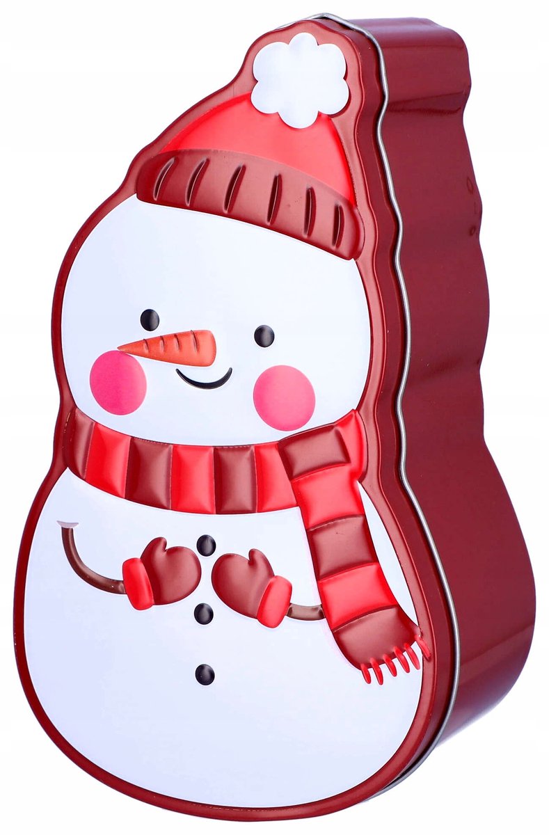 Kerstblikje Sneeuwpop Cadeauhouder 18 cm Metaal