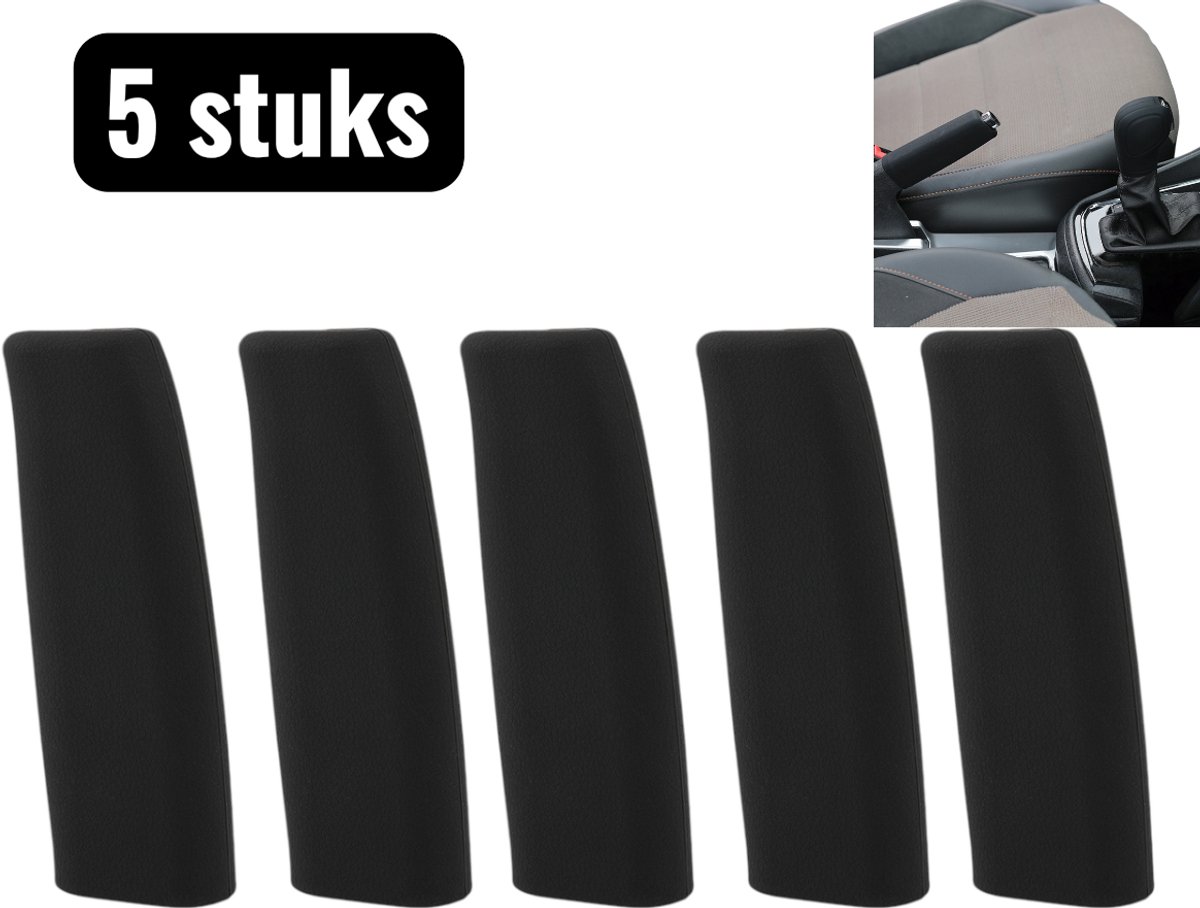 Image of 5 stuks - Auto interieur accessoires - Silicone Versnellingspook Hoes - Universele Pook Cover voor Handmatige en Automatische Transmissie - Antislip Design - Zwart