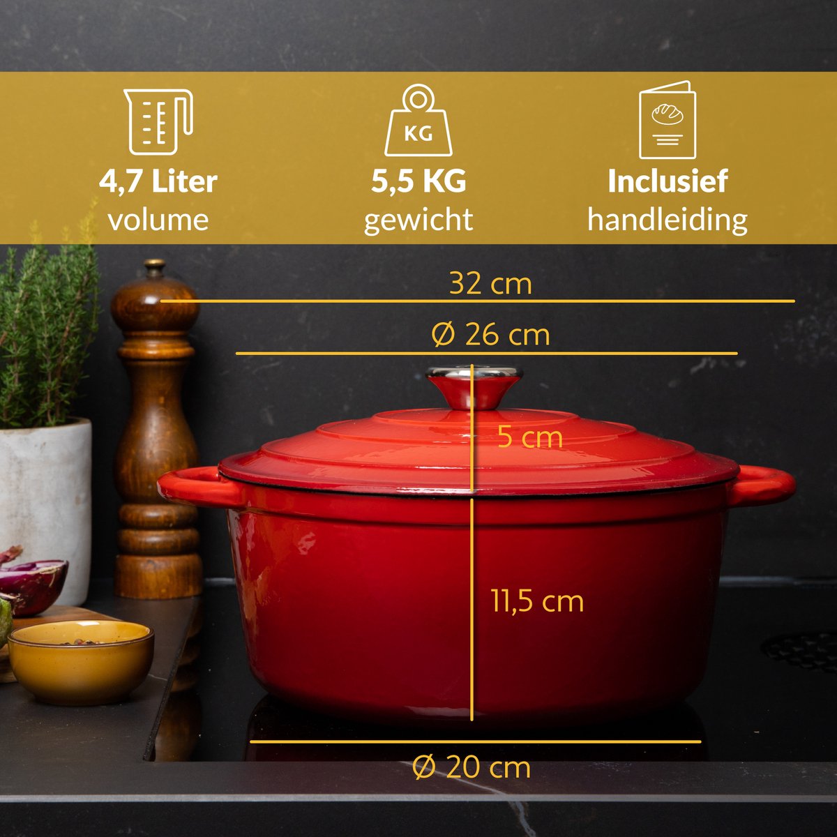 Gietijzeren Gietijzeren Chefarone Braadpan - afbeelding 2