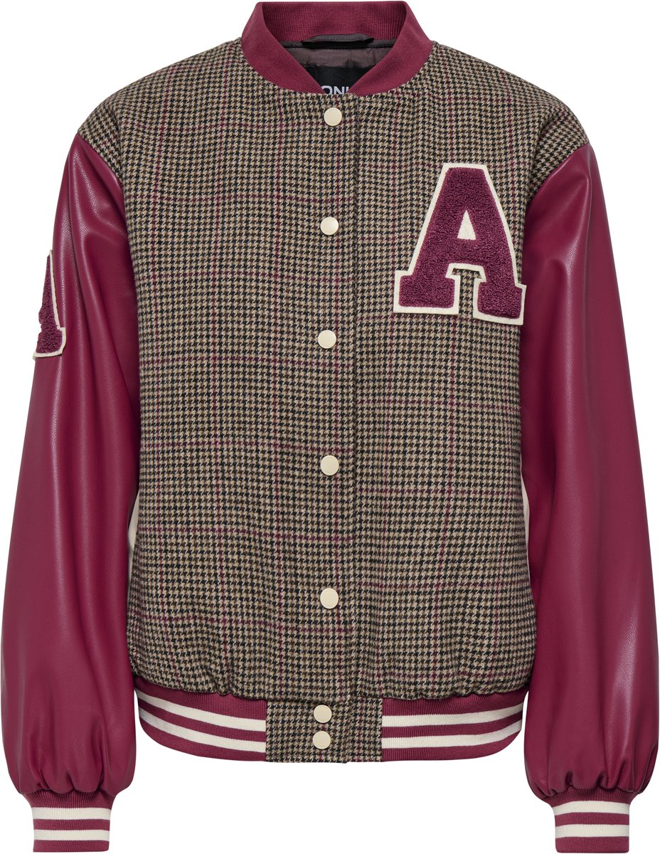 Only Jas Onlmoreno Bomber Jacket Otw 15376739 Rumba Red/check Dames Maat - S