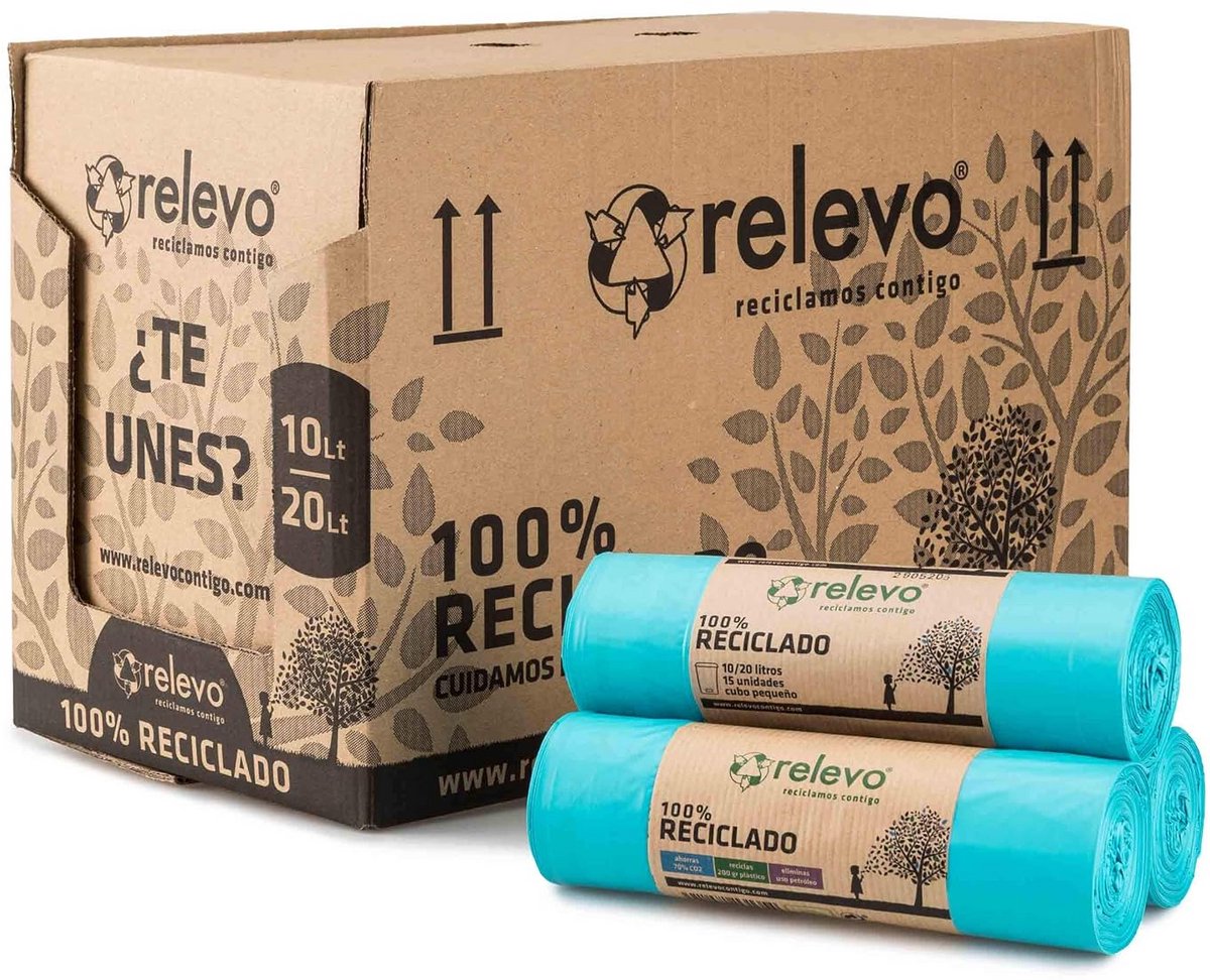 Extra Sterke Vuilniszakken 20 Liter Gerecycled 525 Stuks