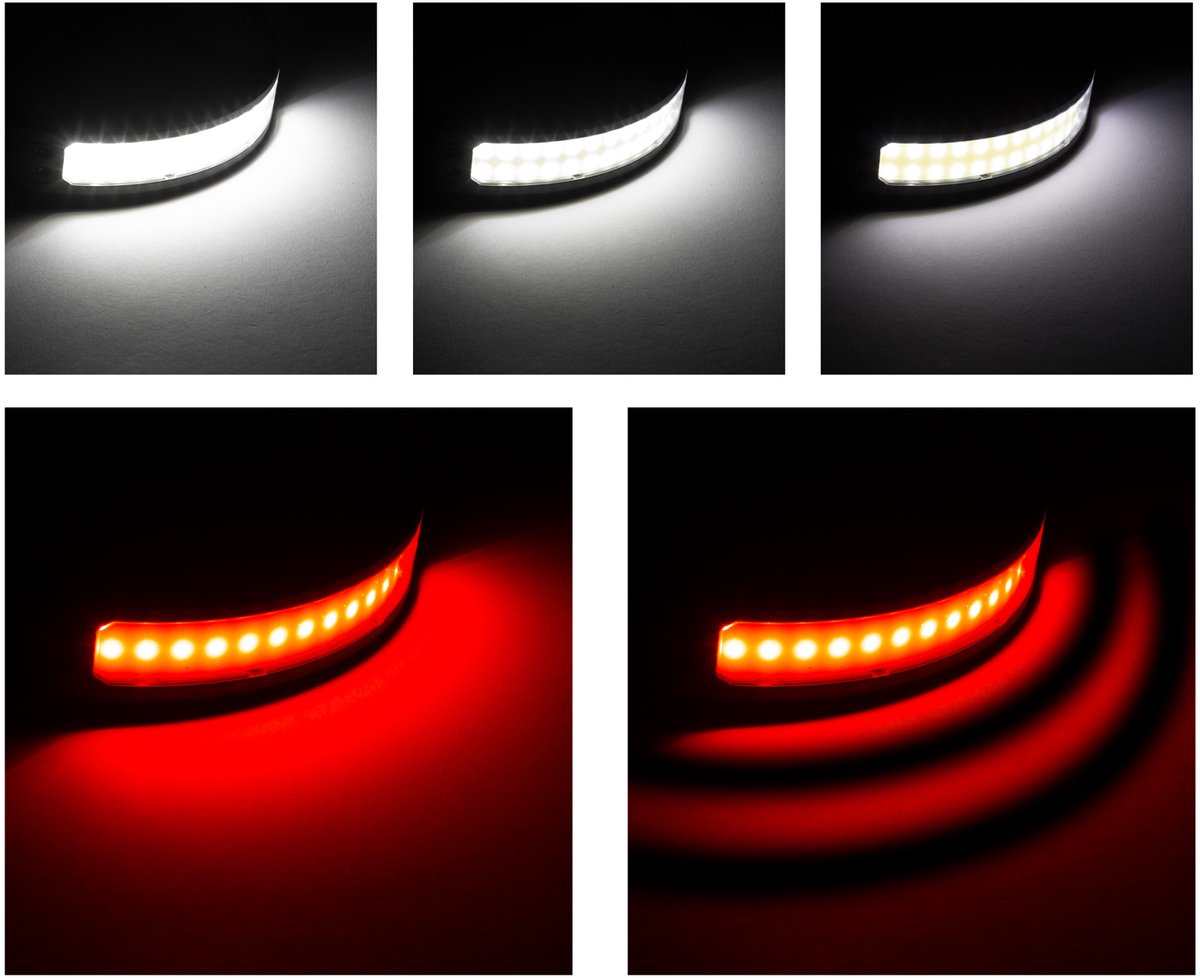 COB LED Hoofdlamp - 350 Lumen - Gebarenbediening - Wit/Rood Licht - 5 Modi - 800mAh Oplaadbaar - IP54 - Verstelbare Hoofdband - Voor Fietsen Wandelen Kamperen [18583] — cadeau in Sport & Outdoor - foto 4