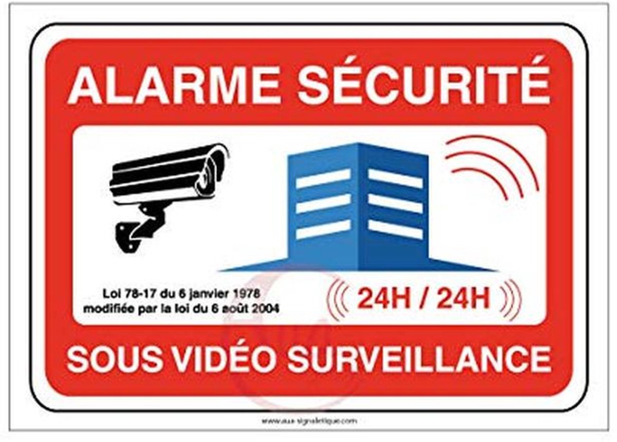 Veiligheid Stickers voor Videobewaking - Zelfklevend, 150 x 105 mm