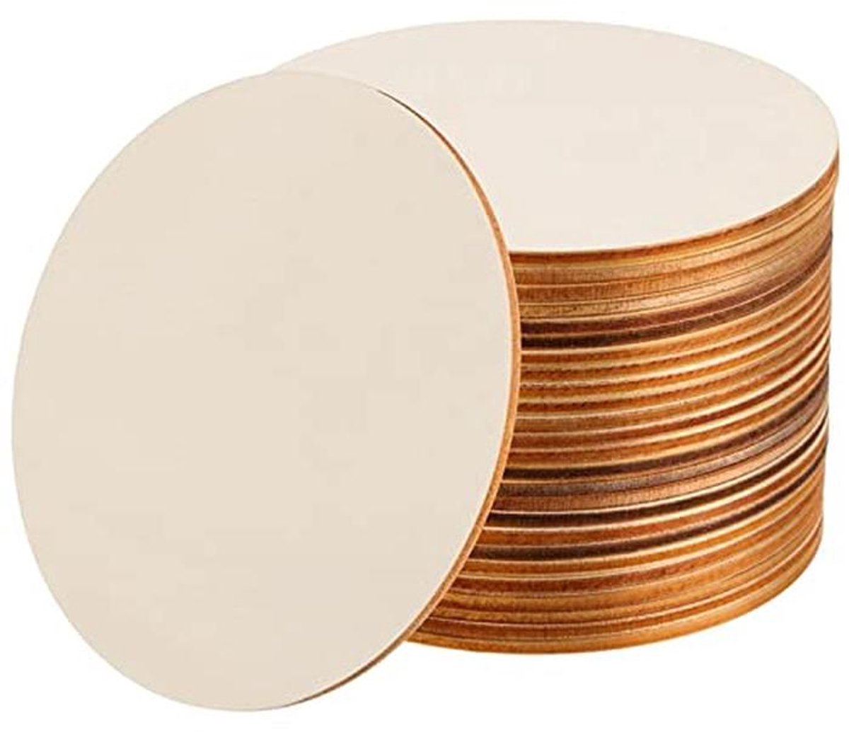 Ronde Houten Platen voor Doe-Het-Zelf Projecten - 50 Stuks