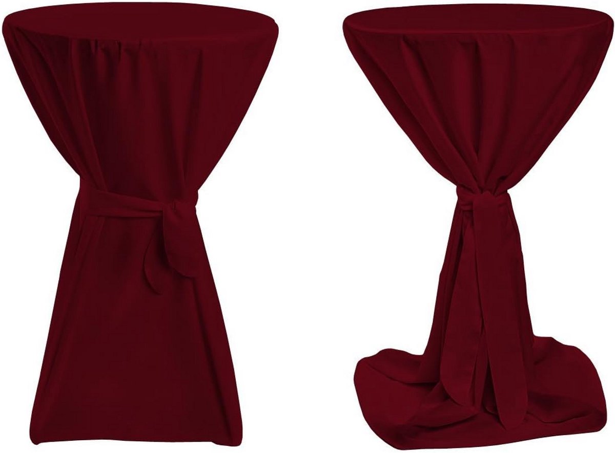 Elegante Statafelhoes Bordeaux voor Ronde Bistrotafel 90cm Diameter - Hoogwaardig Polyester