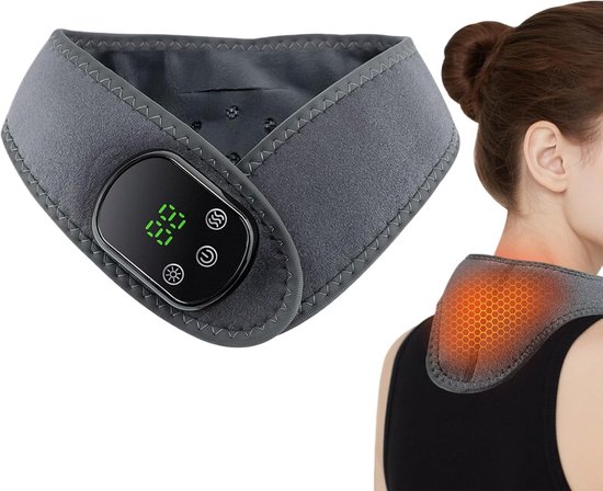 Verwarmde Nekwarmer,5 Warmte-instellingen Thermische Warmer | Verwarmde Nekmassager Met Trilmassage | Voor Mannen Vrouwen Ouderen Werkplek Thuis Na Sport Koude Weer Dagelijkse Ontspanning