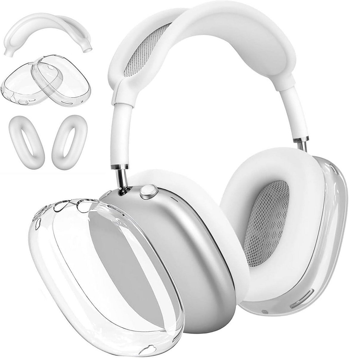 Beschermhoes Set voor AirPods Max - Anti-Kras, Schokbestendig en Waterdicht Siliconen Cover