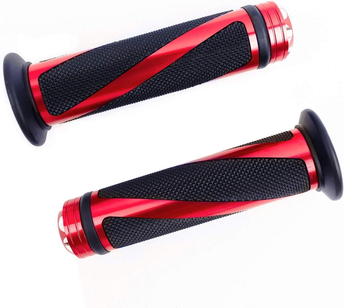 Universele Motor Stuurhandvatten Roestvrij Rubber 22mm 7/8 inch Antislip - Rood