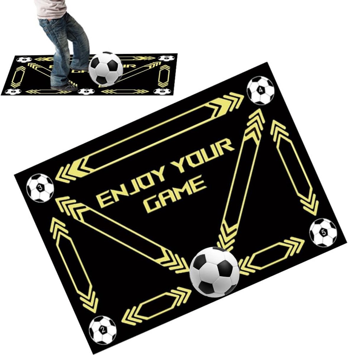 Stille Voetbal Trainingsmat 60x90 cm Antislip voor Snelheid en Beweeglijkheid