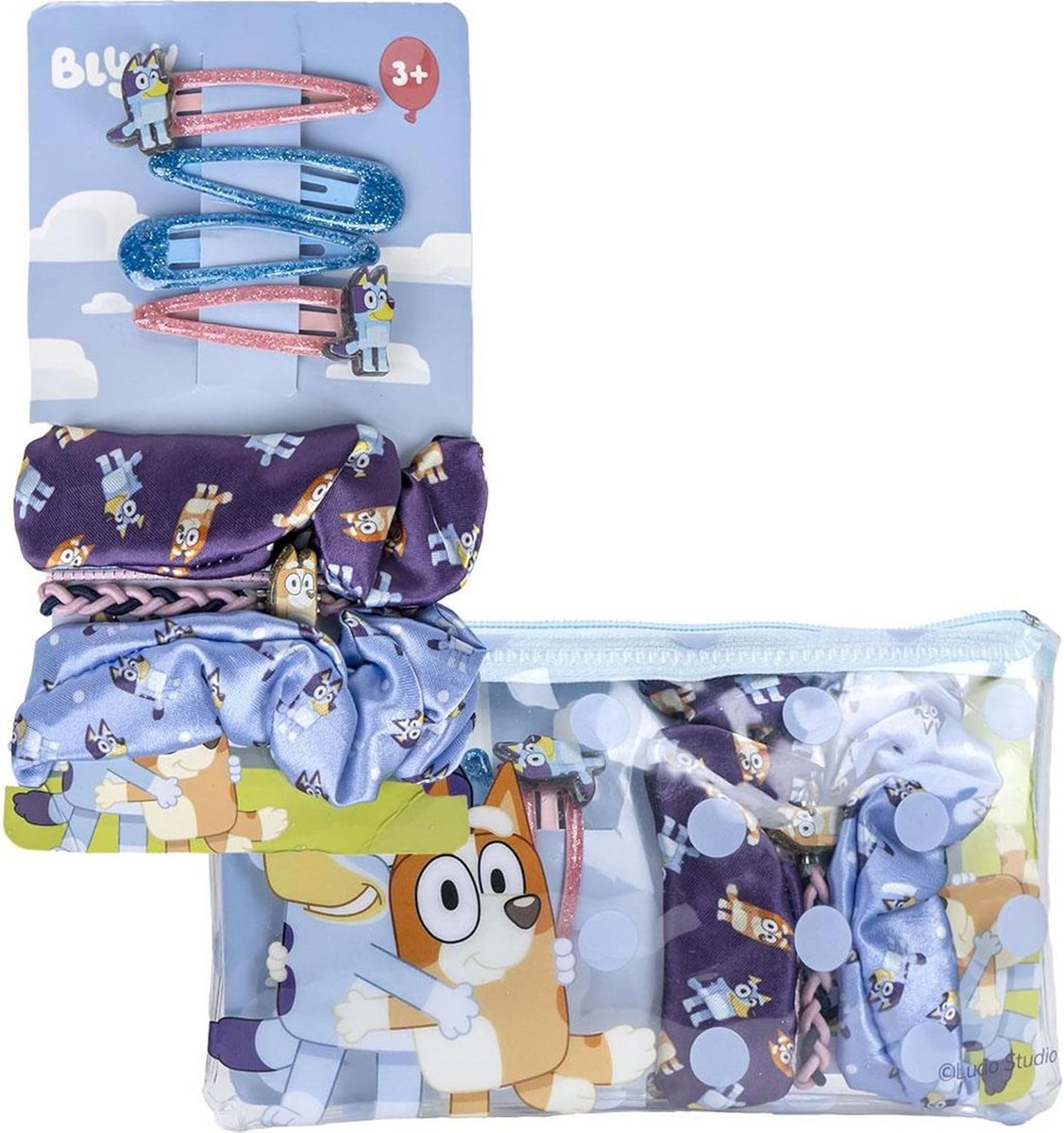 Blauwe Kinderschoonheidsset met Haaraccessoires en Armband