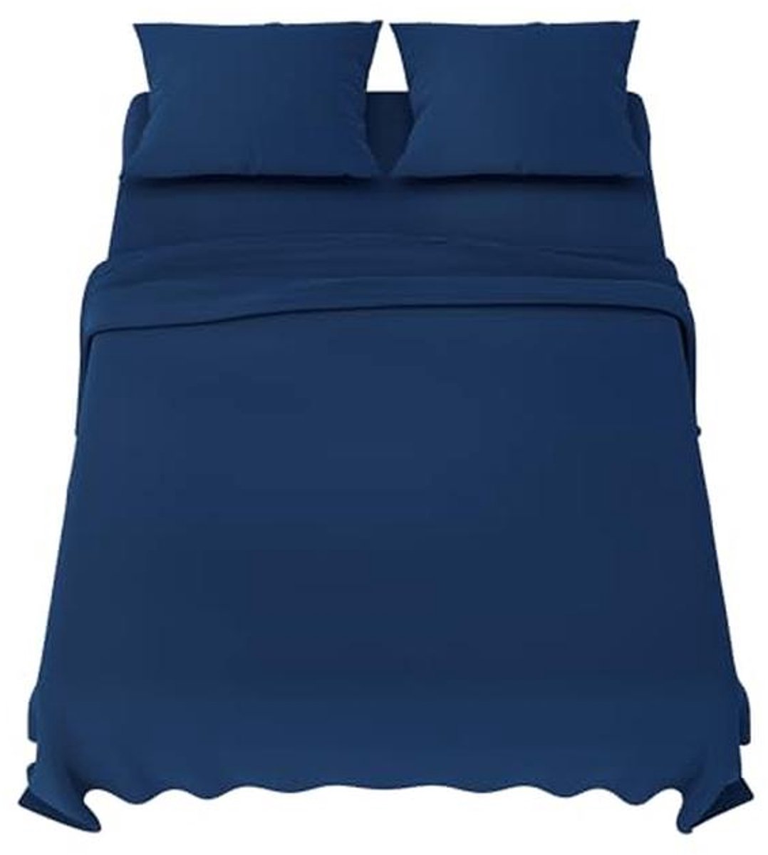 Beddengoedset 150x200 cm - 4-delig microvezel - Oeko Tex gecertificeerd - donkerblauw