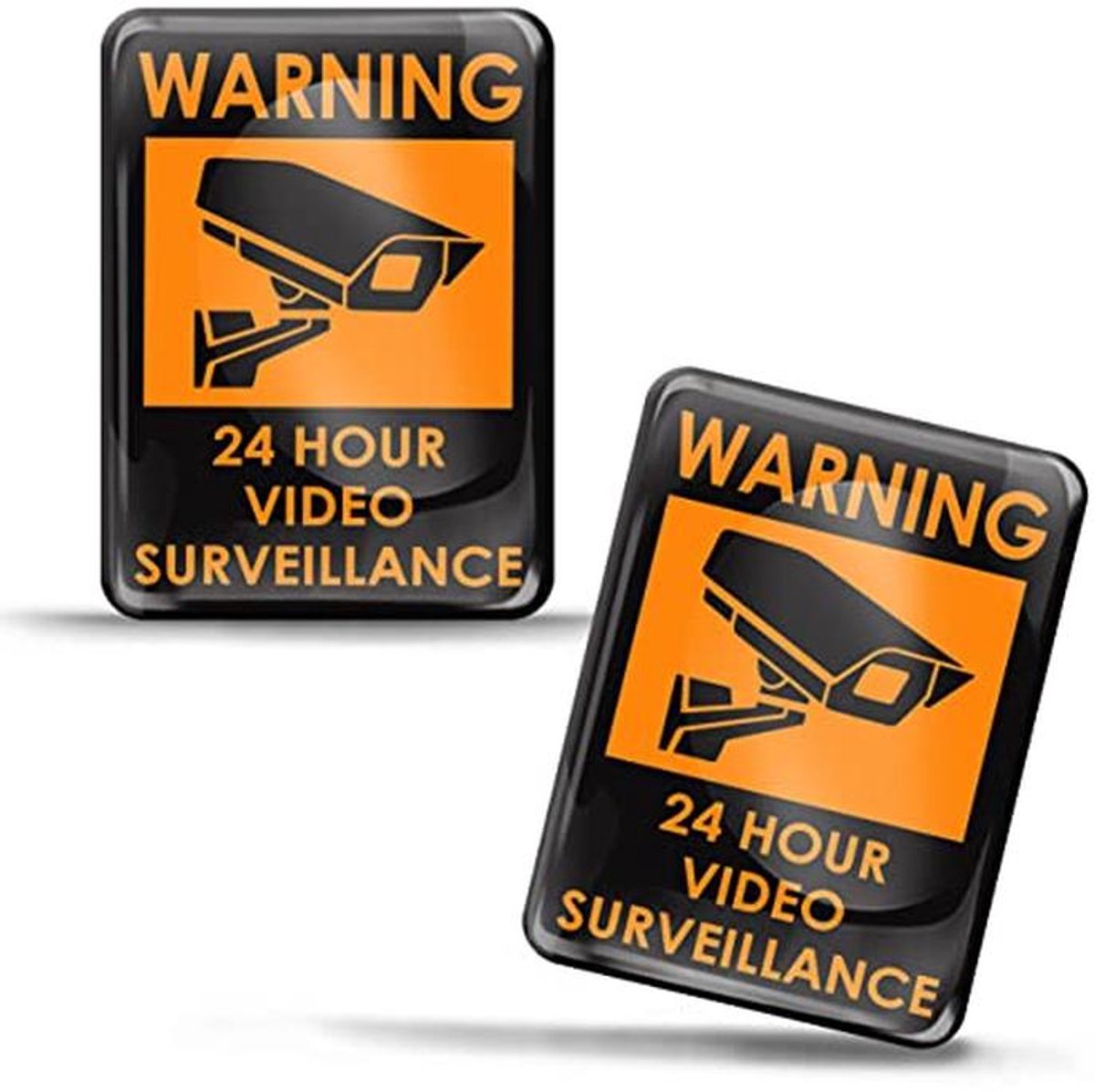 3D Gel Sign Melding Symbool Waarschuwing Voor 24 Uur Camera Video Surveillance Stickers