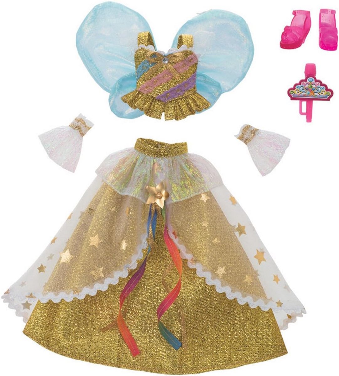 Harajuku meisjesjurk voor school - corduroy, premium schietster met gouden fee