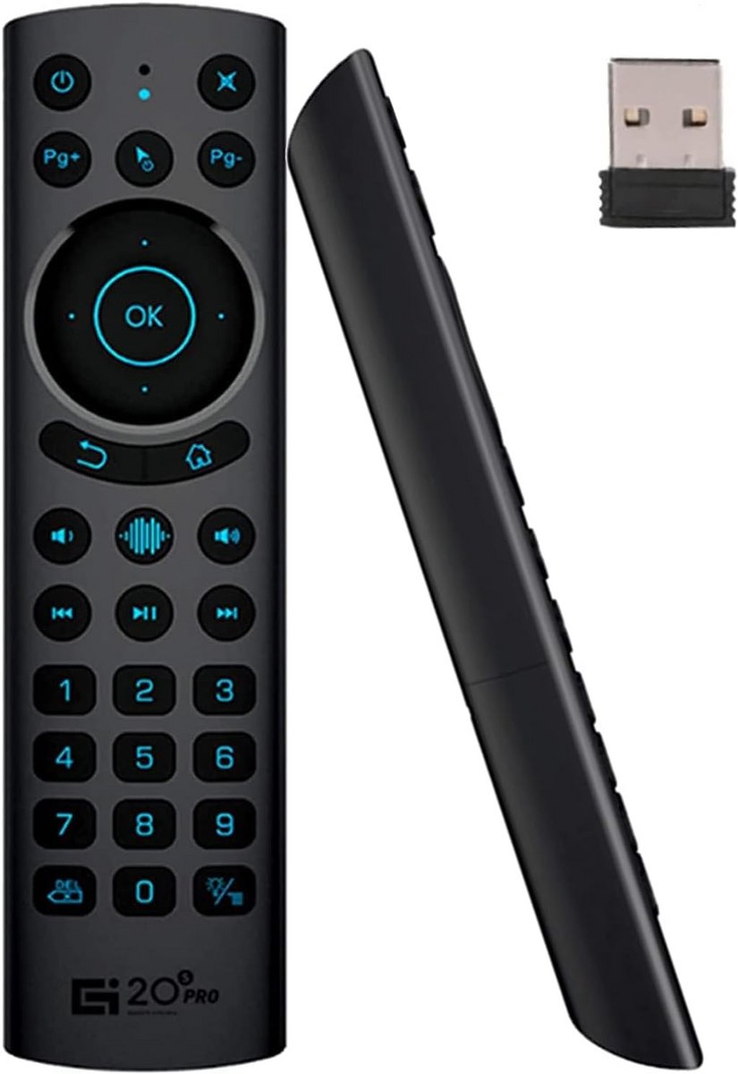 Universele Afstandsbediening voor Android TV Box met Spraakbesturing en Verlichting - 2.4G USB Ontvanger
