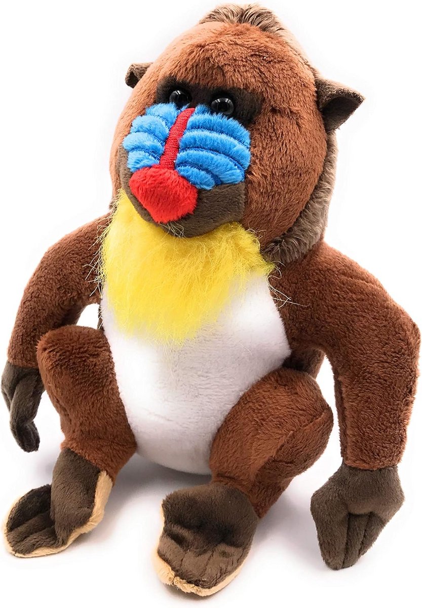 Pluchen Aap Mandril Knuffeldier 17 cm Multicolor