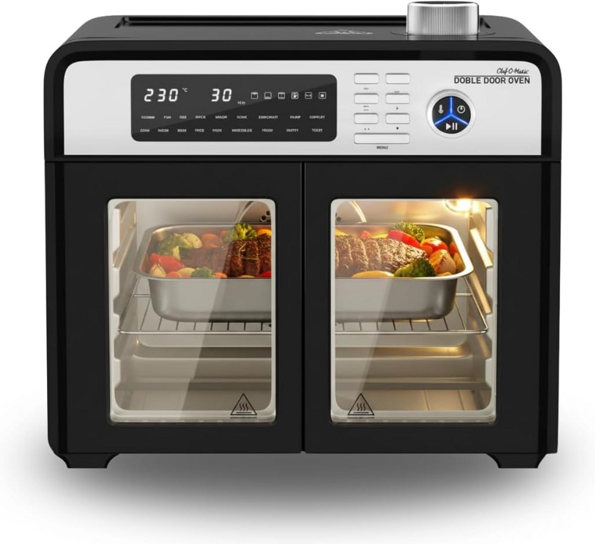Multifunctionele Heteluchtoven en Frituur met Draaispies en LCD-Scherm