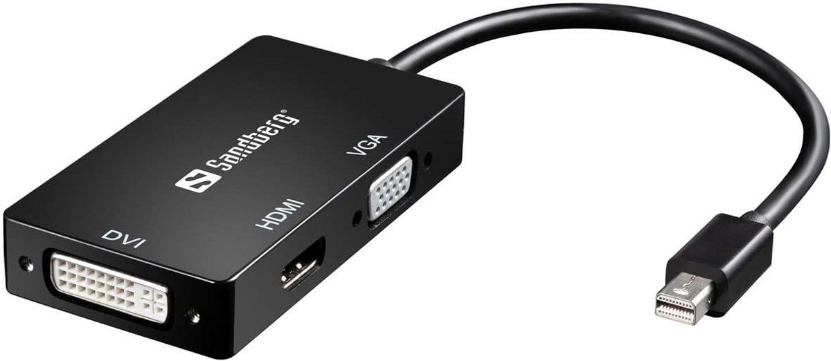 Mini DisplayPort naar HDMI, DVI en VGA Adapter - 3-in-1 Video Converter