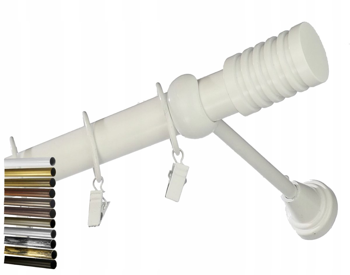 Kornis 25mm metaal, 130cm, enkel, 10 kleuren, compleet