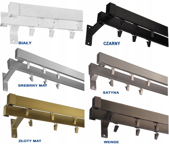 Gordijnrails, aluminium gordijn dubbele rails set, plafondrail, zware kamerverdeler gordijnroede, voor ruimtes van 3,3-19,7 ft, met installatiemateriaal (kleur: wit-5, maat: 140 cm/4,6 ft