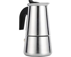 Draagbare Moka-Pot voor Italiaanse Espresso, 2-9 Kopjes, Roestvrijstalen Koffiezetapparaat voor Gas en Inductie