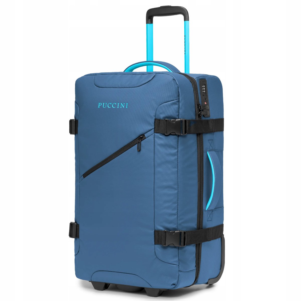 Puccini Colorado Medium Zachte Reiskoffer Blauw 63cm 54L TSA Slot