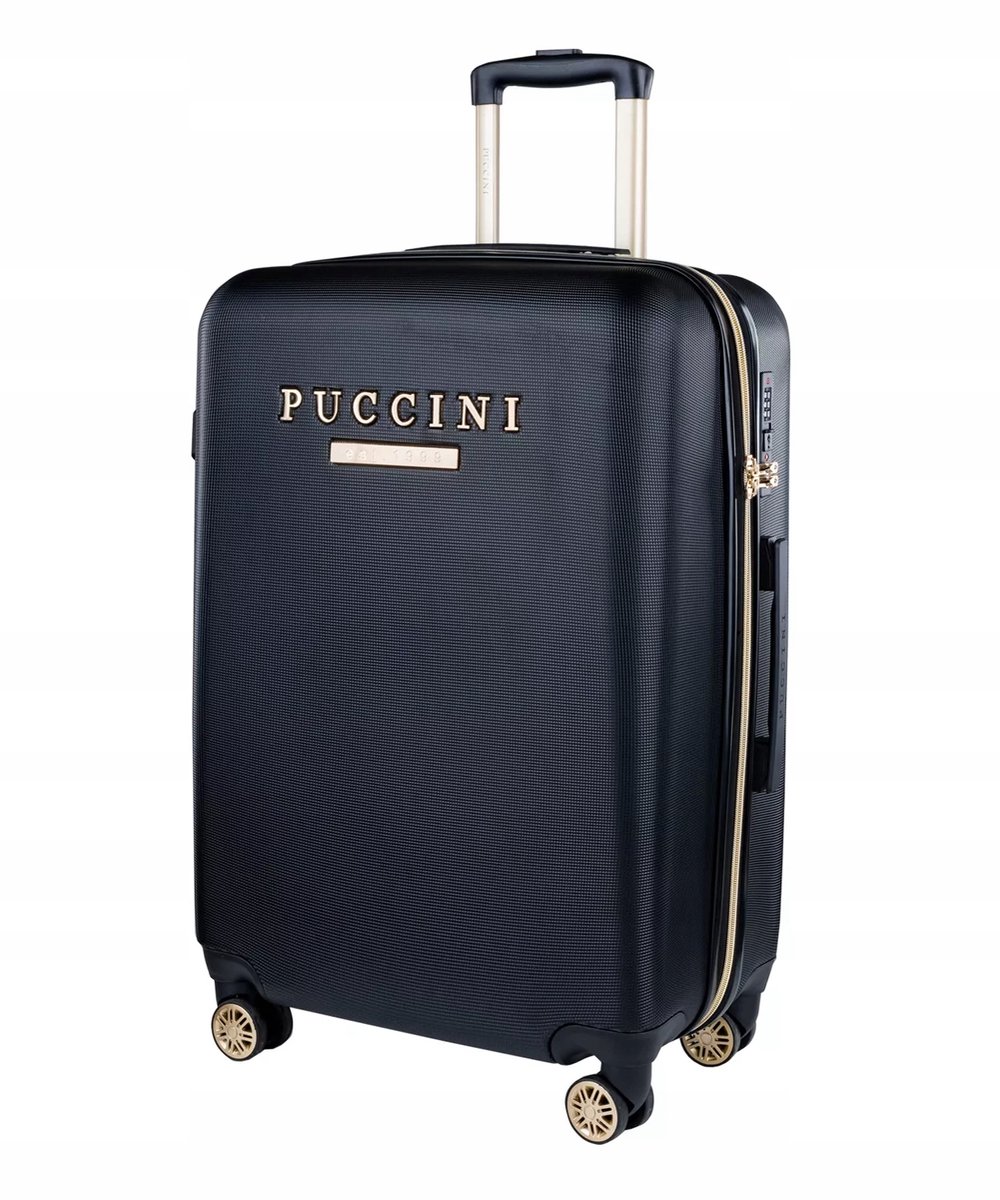 Puccini Los Angeles Zwarte Hardcase Koffer 69cm ABS - Stijlvol & Praktisch