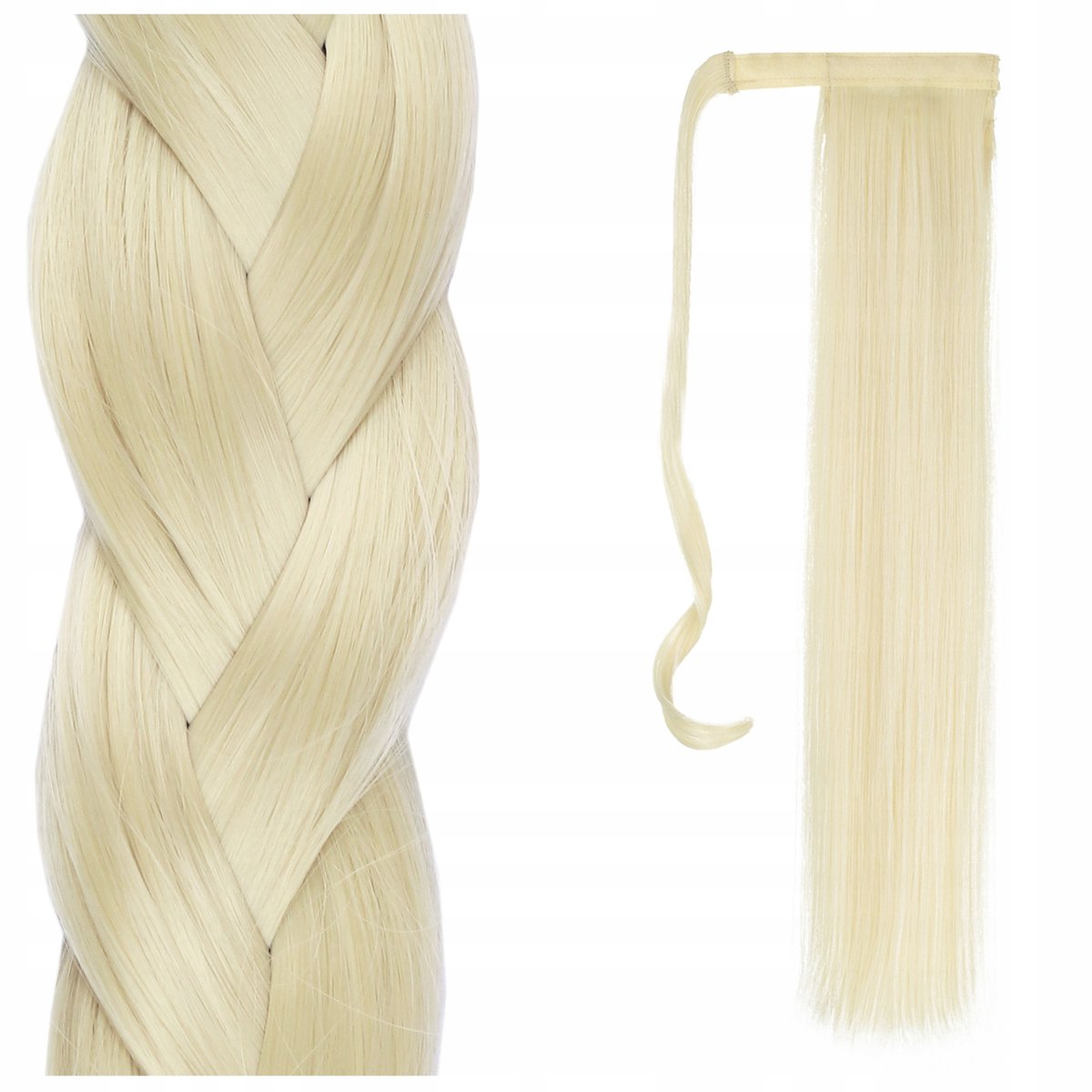 Doczepiany Kucyk 55 cm - Synthetisch Haar, Makkelijk te Dragen
