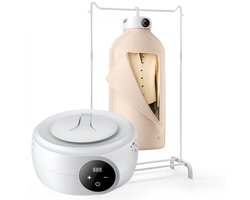 Draagbare wasdroger - Mini kledingdroger - Vermogen 600W - PTC-verwarming - Opvouwbaar - Roterende droogtent - LED-display - Timer 5 uur