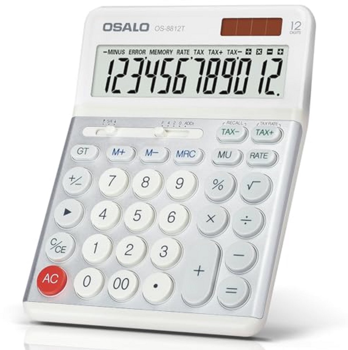 Desktop Rekenmachine met Grote Display en BTW Functie - 12 Cijfer Bureau Calculator voor Thuis en Kantoor