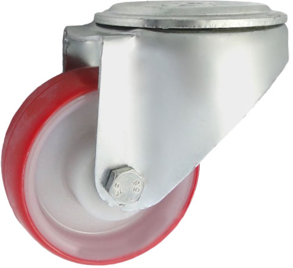 Zwenkbaar Wiel 80mm Polyamide/Polyurethaan 100kg