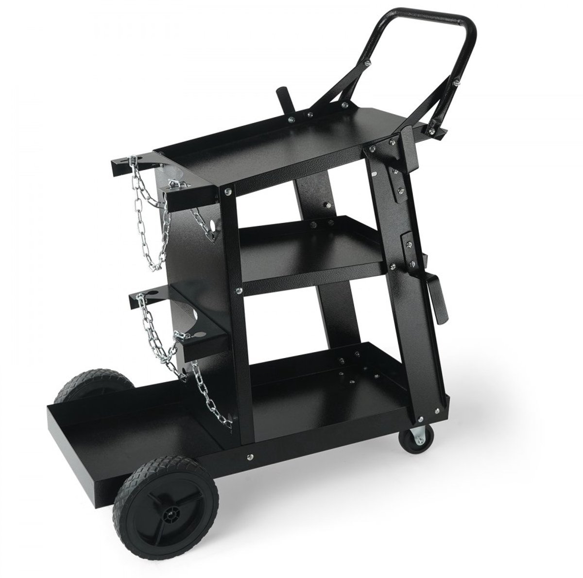 Laswagen - 3-laags - Mobiel - Max. Draagvermogen 180 kg - Met 2 Gasfleshouders - Voor MIG/MAG/TIG en Elektrodelassen