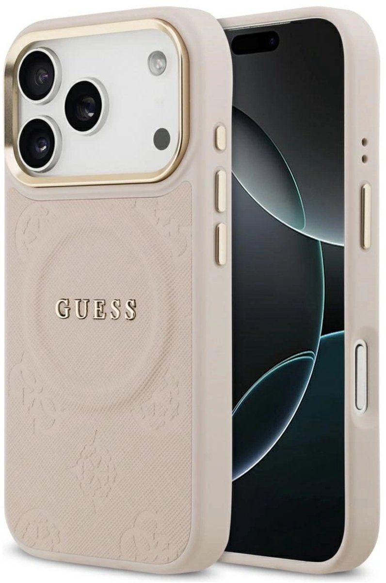 Guess Peony Hot Stamp Hoesje Voor Iphone 17 Pro Magsafe Elegant