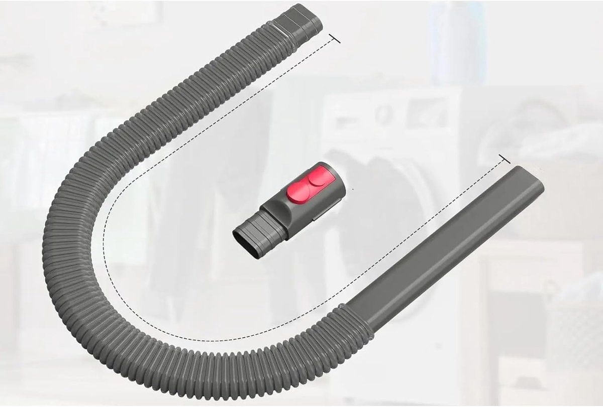 Geschikt voor-Accessoireset voor het reinigen van kieren in de stofzuiger, flexibele slang van 86,4 cm (34 inch), geschikt voor de Dyson V7 V8 V10 V11 V15 GEN5, pluisverwijderaar voor in de droger, voor het reinigen van autodetails en kieren in huis.