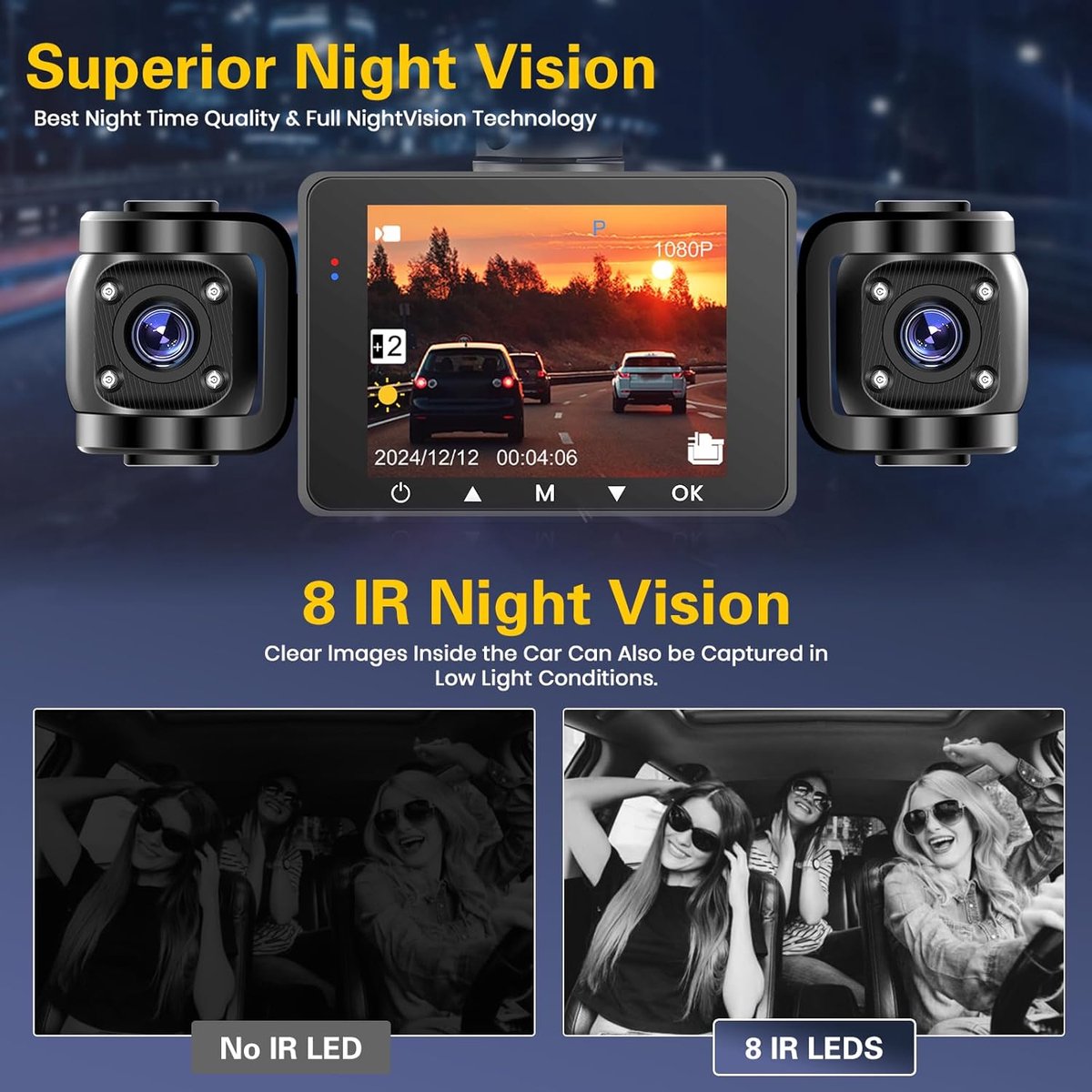 USB-dashcam geschikt voor Android-autoradio Waterdichte mini-autocamera Auto-recorder Nachtzicht Dashcam Loop-opname met G-sensor Videorecorder 170° groothoek met 64G SD-kaart – foto 3